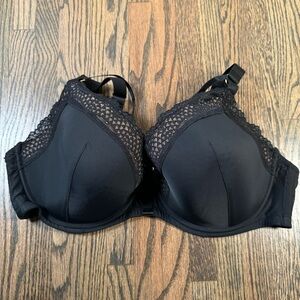 Adore Me Black Marca Contour Plunge Strappy Bra size 38DDD
